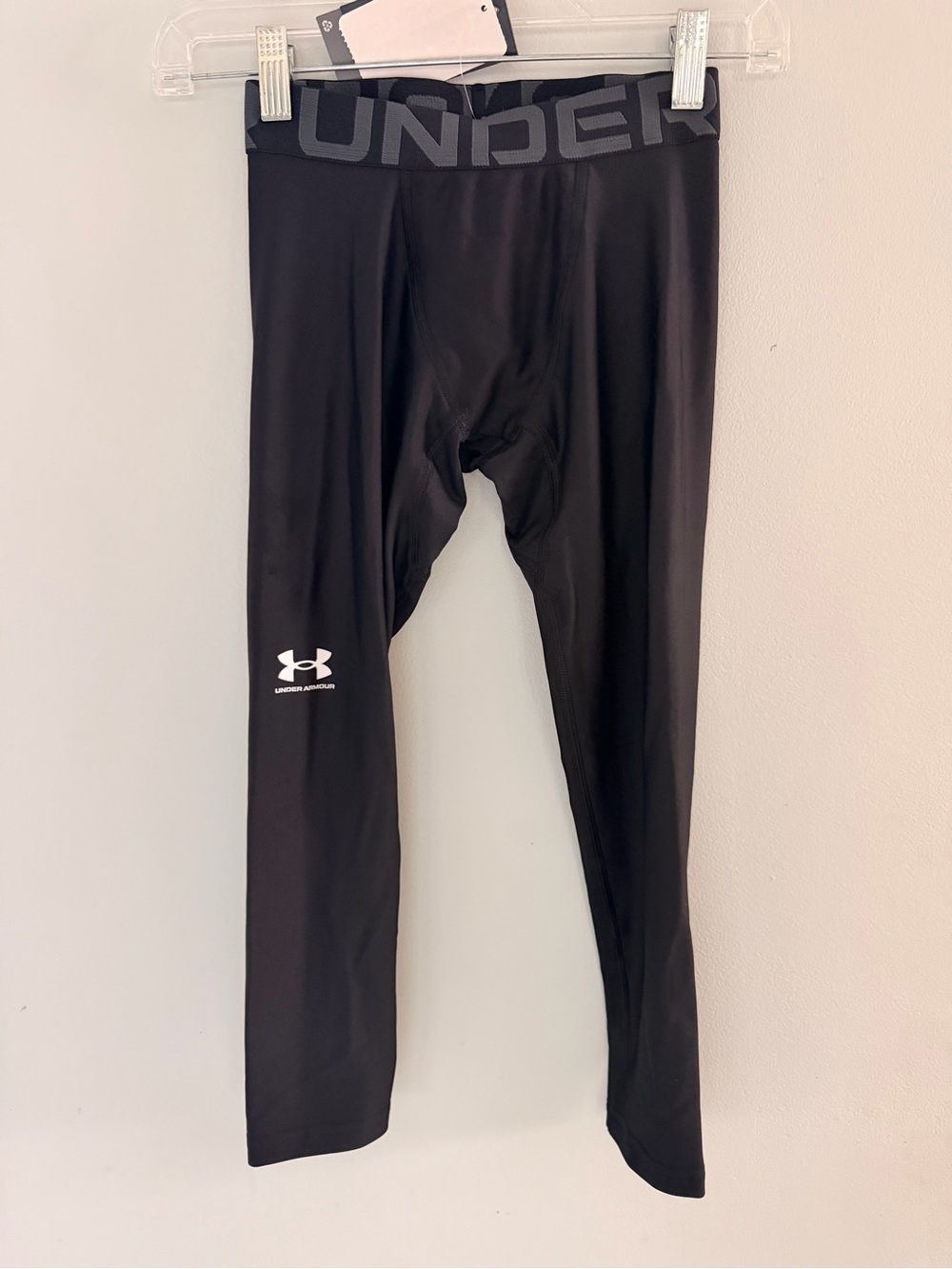 Under Armour Black & Gray Youth HeatGear Compression Pant